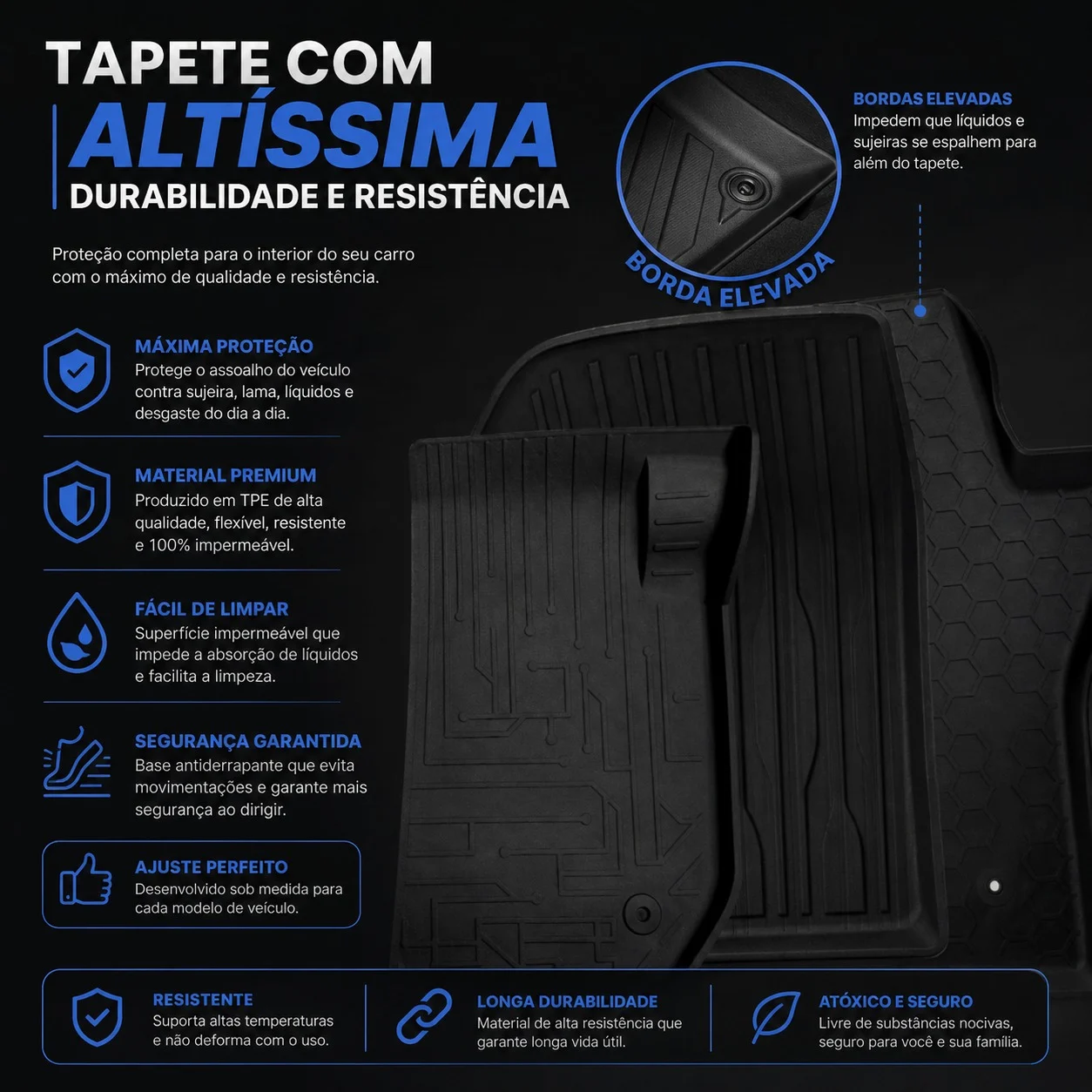 Kit Tapete Bandeja 3D Premium - Impermeável — imagem 4